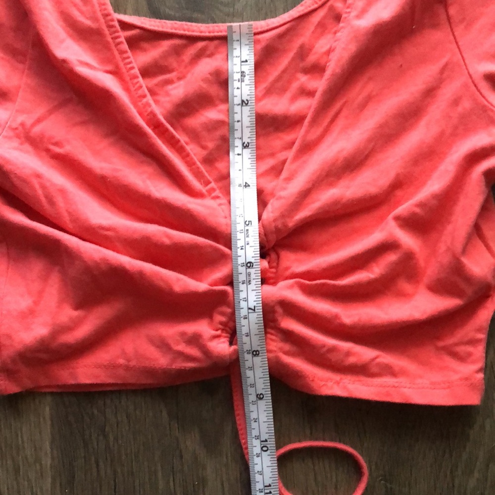 DONATED! Tie up in the front crop top - Picture 5 of 6